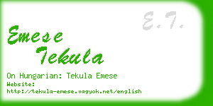 emese tekula business card